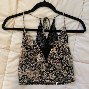 Free People Century Lace Contrast Brami, XS